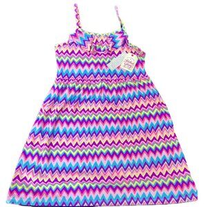 Girls large Faded Glory Neck Ruffle summer dress.